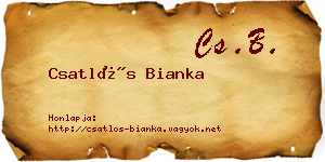 Csatlós Bianka névjegykártya